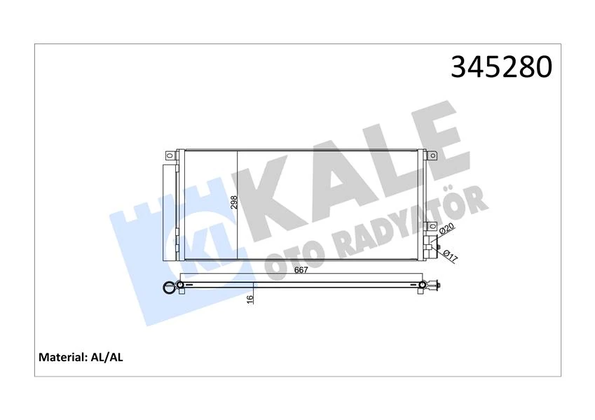 Kli̇ma Radyatörü Kondensatörü Opel Mokka 12>19 Chevrolet Trax 12> 1.4 A14net-B14net-D14net Al/al 6 47x298x16