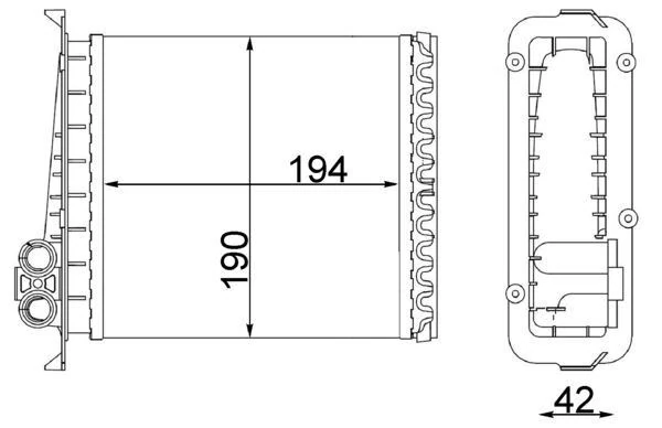 Kalori̇fer Radyatörü Volvo 850 91-96 C70 98-05 S70 97-00 V70 97-00