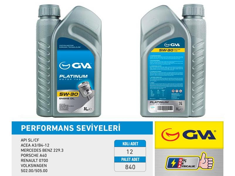 GVA Motor Yağı 5W30 1 LT