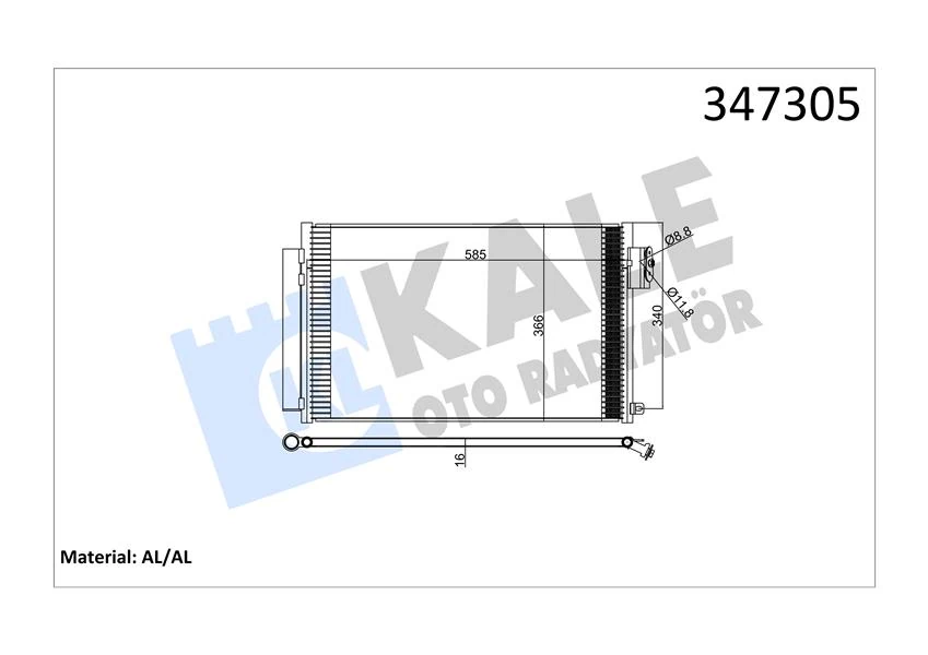 Kli̇ma Radyatörü Kondanser Fiat 500l 12> Egea 16> 1.4