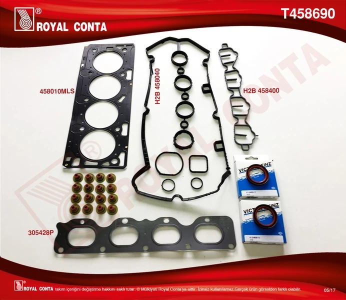 Üst Takım Conta Rei̇nz Keçeli̇ Subap Lasti̇kli̇ Astra H-J-Insignia 1.6 16v 116hp A16xer-Z16xer