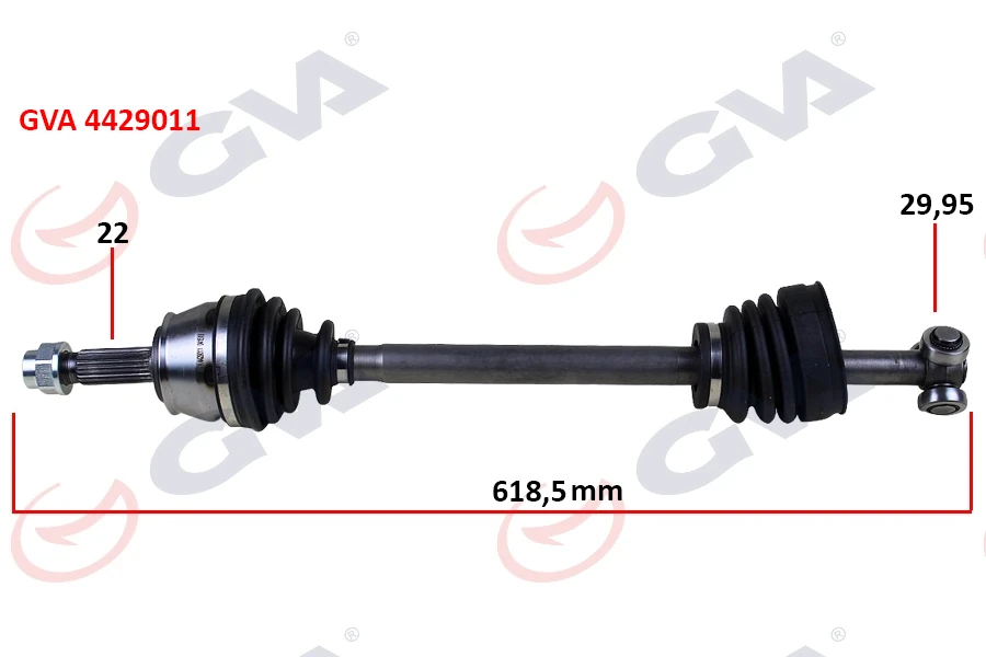 Komple Aks Sol Doblo 1.9d 01> 618mm