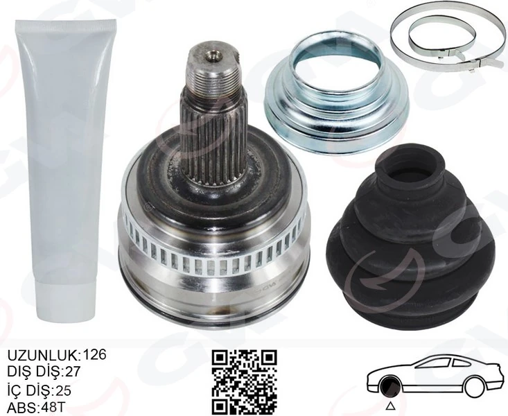 Aks Kafasi Dış Sağ/sol BMW E81 E87 E90 E91 E92 Z4 E89 126mm