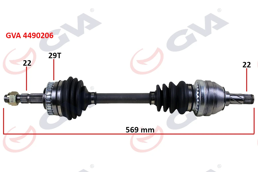 Komple Aks Sol Corsa B 1.6 93-00 ABS Li̇ 29 Di̇ş 569mm