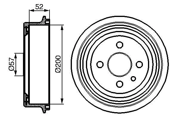 Arka Kampana Vectra A 89>95 Astra F 91>98 1.4-1.6-1.8-2.0 Lacetti 05>13 242x200x53x100 4dl 568054-91024352