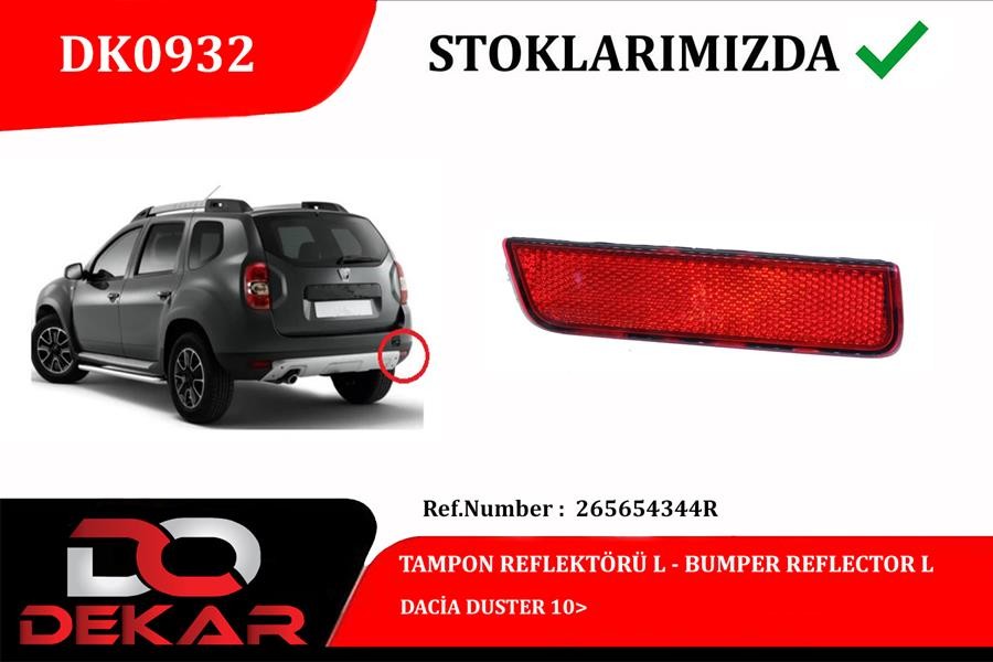 DEKAR Tampon Reflektörü DACIA