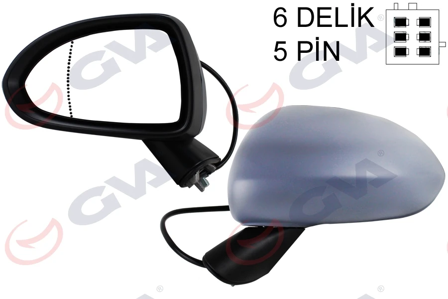 Dış Di̇ki̇z Aynası Sol Corsa D 06 Elektri̇kli̇ Isitmali Astarli Asferi̇k 5 Fi̇ş Vm-964ehpal 13187615