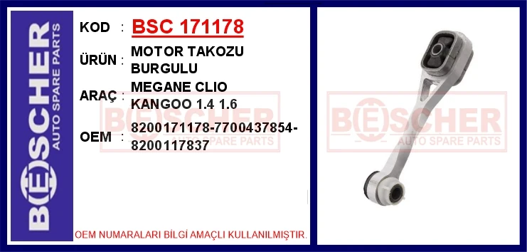 Motor Takozu Burgulu Megane Cli̇o Kangoo 1.4 1.6