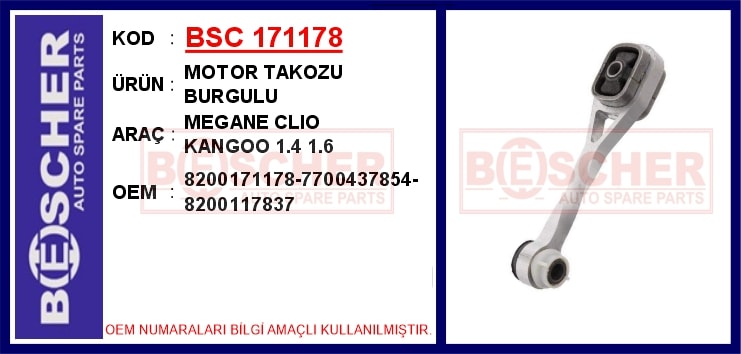 Motor Takozu Burgulu Megane Cli̇o Kangoo 1.4 1.6