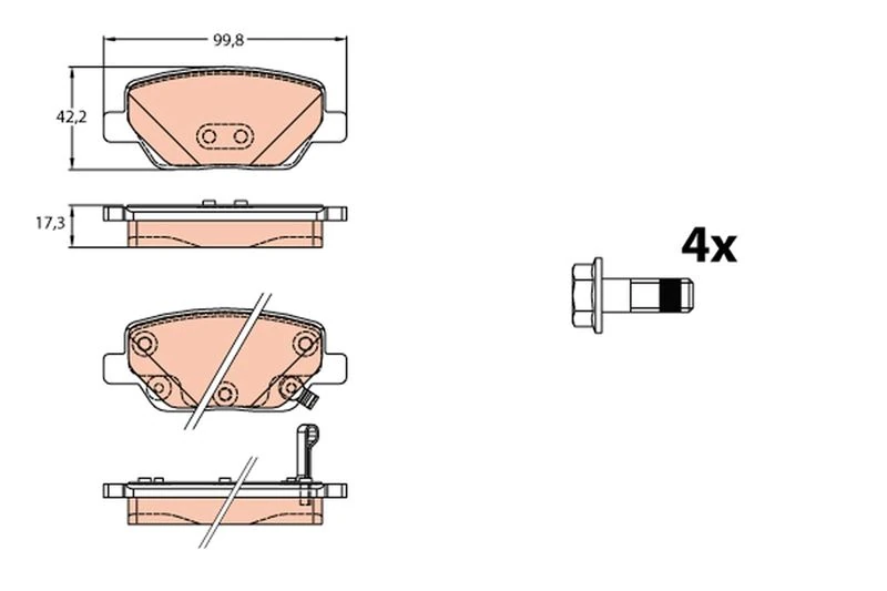 Arka Balata Fiat Egea 16> 1.3d Mtj 1.4 1.6e-Torq 1.6d Mtj