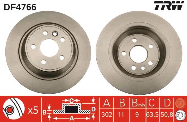 Arka Fren Disk Aynası Mondeo IV S Max Galaxy 07 14 Kuga I 08 12 / Evoque 12-18 302mm