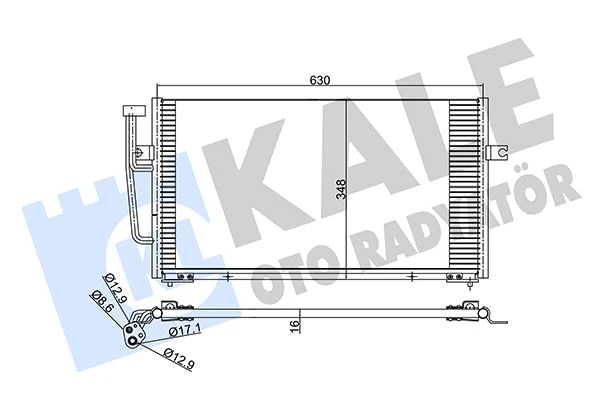 Kli̇ma Radyatörü Kondenser Volvo S40 I-V40 Al-Al 628x348x16
