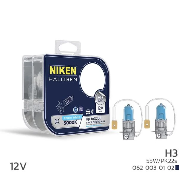Niken 12v H3 55w Beyaz Işik Ampul Pk22s 5000k