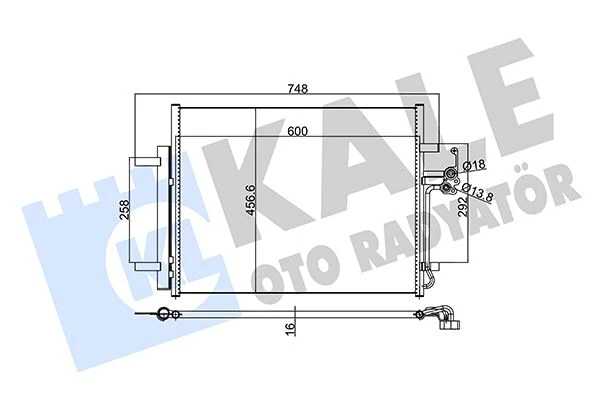 Klima Radyatoru Mondeo IV S Max 07 /> Galaxy 1.6 / 1.8 / 2.0 / 2.0tdci 07 /> Landrover Freelander 2 .2t Geni̇şli̇k: 457mm. Uzunluk: 600mm