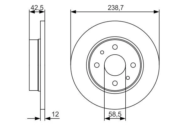 Fren Di̇ski̇ Ön Lada Samara 86>99 Vega 95>05 238.7x52.8x12
