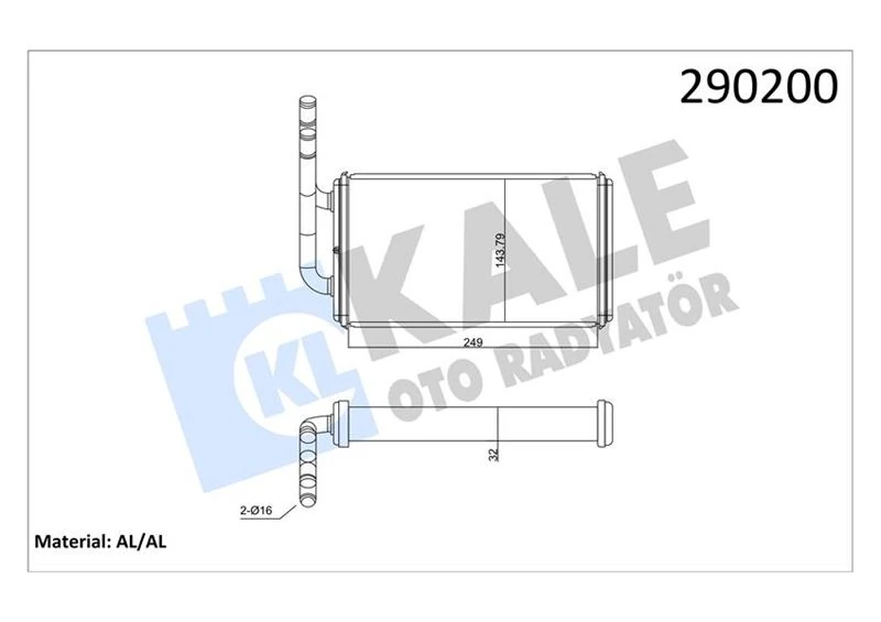 Kalori̇fer Radyatörü Ford Transi̇t 93> T12-T15 Alümi̇nyum