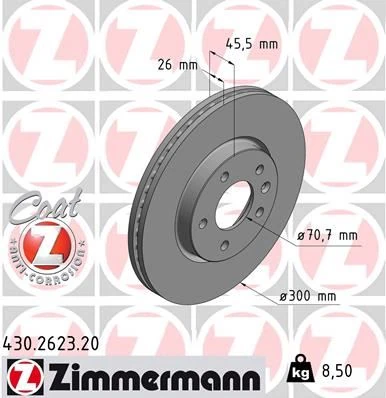 Ön Fren Aynası Insignia B 16 Inç 18 Astra J 09 Zafira C 11 Cruze 09 300x26x5dlxhavali 13502051
