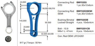 Piston Kolu 240ps 204dta Discovery Sport L550 19> Discovery 5 L462 16> R.r Evoque Cabrio L538 17>19 R.r Sport 2 L494 16> R.r Velar L560 17> Jaguar Ajd V6 Xf Sportbrake X260 17> Xf 2 X260 17> E-Pac