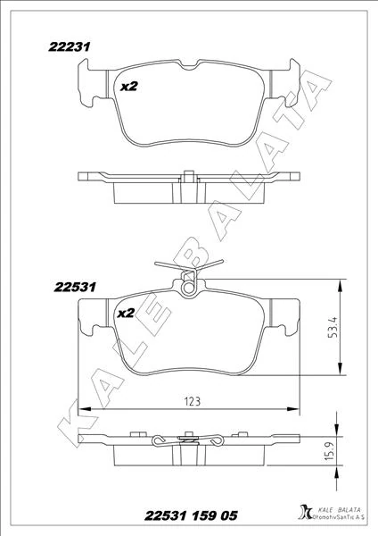 Arka Fren Balatasi Galaxy III 15> Mondeo V 14> Edge 15>19 Focus IV 17> Kuga III 19>