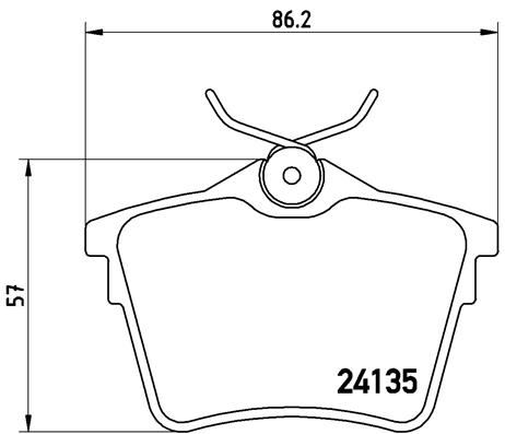 Arka Fren Balatasi Peugeot P407 1.6 Hdi 1.8-2.0 04> 607 00> Citroen C5 08>