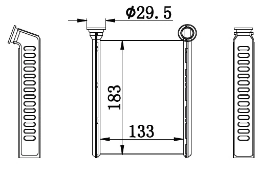 Kalori̇fer Radyatörü Brazi̇ng Clio IV-Logan II 13 > 130x185x26