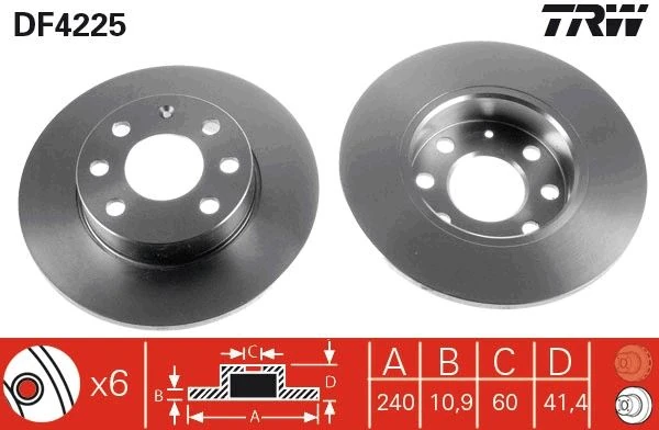 Ön Fren Aynası Corsa C 1.0-1.2 16v 01 11 240x11x4dl Dolu