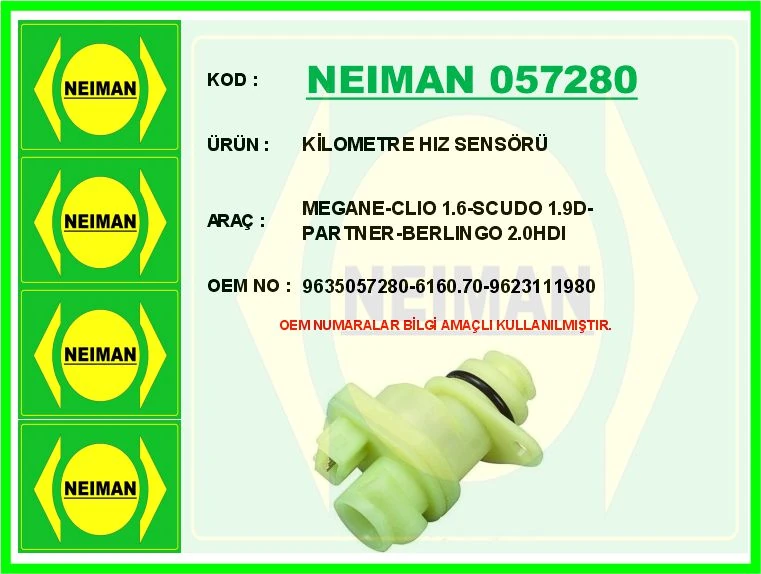 Ki̇lometre Hiz Sensörü Megane-Clio 1.6-Scudo 1.9d-Partner-Berlingo 2.0hdi