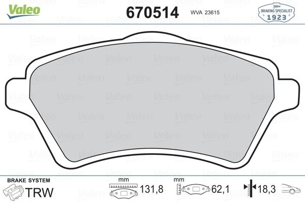 Fren Balatasi Ön Land Rover Freelander I L314 98>06