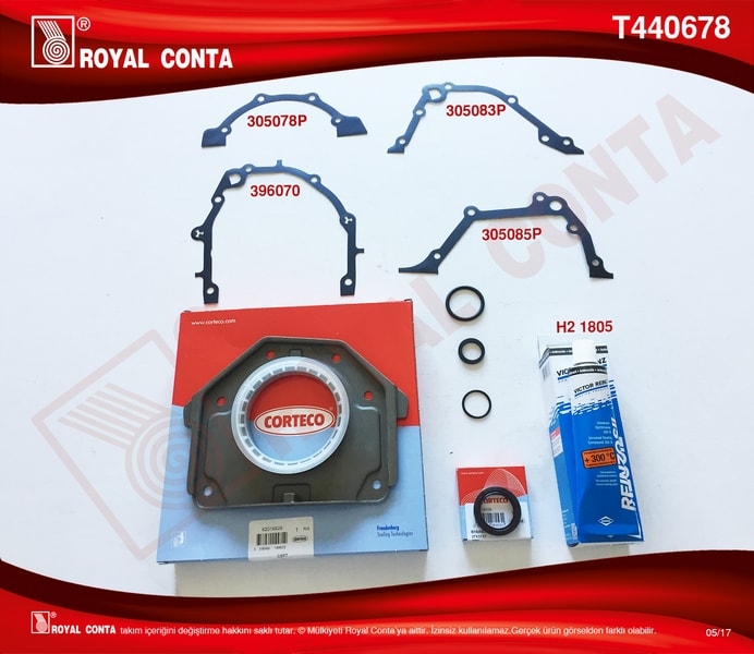 Alt Takım Conta Corteco Keçeli̇ Grande Punto-Palio-Linea 1.4 16v 199a6.000