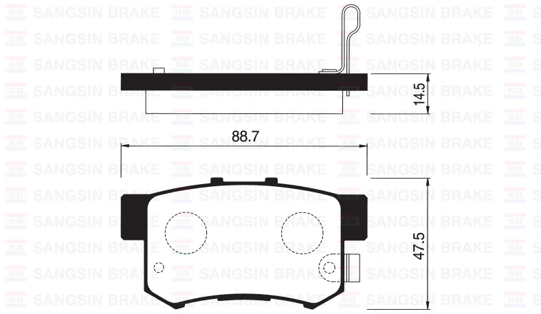 Arka Fren Balata Honda Civic 1.6l D16 Vtec Vti 01-05 / 1.4l 1.6l 96-01 / 1.6l R16a2 Vtec Sedan 06-/ Accord 2.0l F20 90-98 / Legend 3.2l 91-96 / Suzuki Sx4 1.6l M16a Rw416 05 -