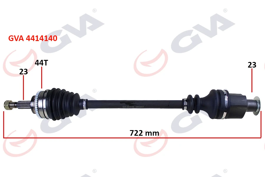 Komple Aks Sağ Clio 2-Kangoo 2 1.5 Dci 02> ABS Li̇ 724mm 44di̇ş Kalın Freze