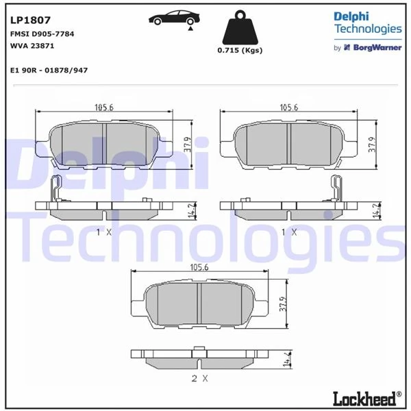 Arka Balata Nissan Xtrail 2.0-2.2dci 01 > Infiniti Fx35 3.5 03 > Fx45 4.5 03 > Grand Vi̇tara 2.4 09 >