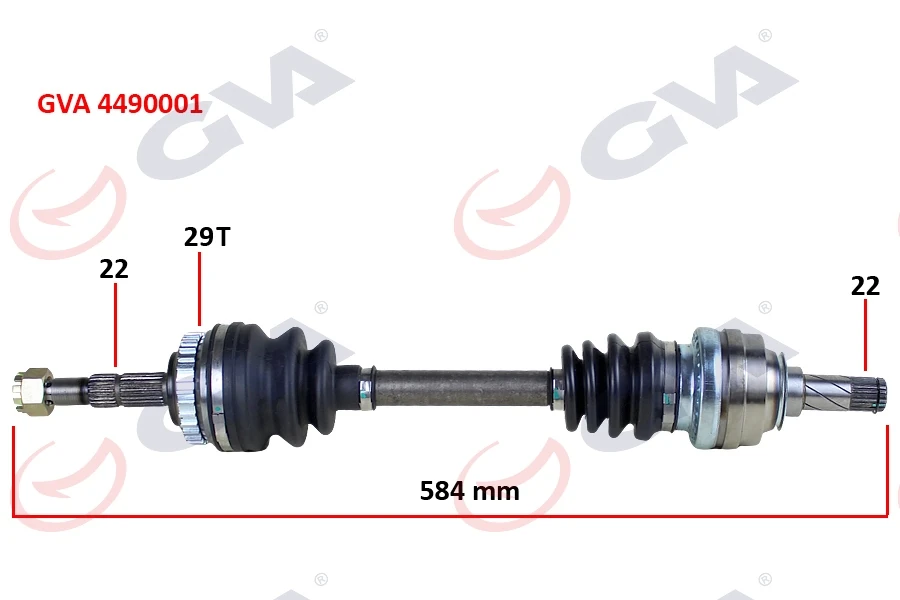 Komple Aks Sol Astra F-Vectra A 1.4i-1.6 16v 92-98 ABS Li 29 Di̇ş 584mm