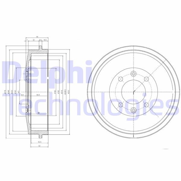 DELPHI Kampana ARKA CITROËN, PEUGEOT