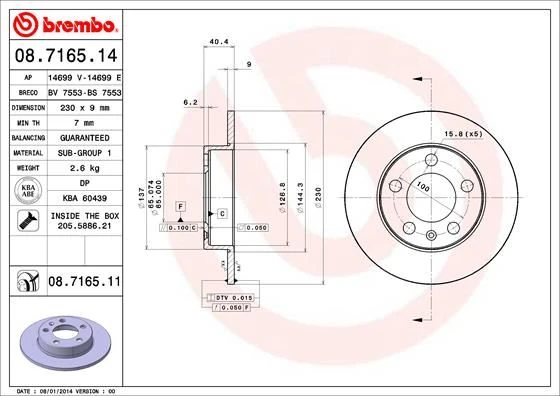 Fren Diski Arka Volkswagen Golf 98-06 Polo 02-Audi A1 19-Seat Ibiza 02-- 232 90 5 100