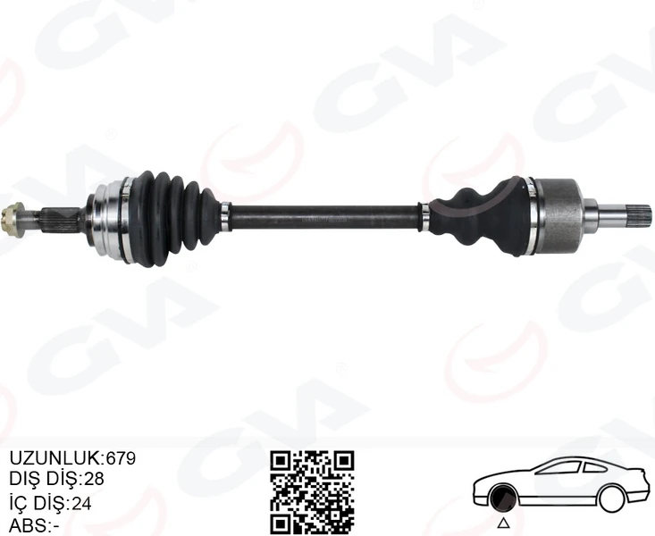 Komple Aks Sol P308 14>21 1.2 Vti-1.6 Bluehdi Rifter 1.5-1.6 Hdi-Bluehdi Astra L 21>1.2 Eb2 Combo E 18> 1.2 Eb2-1.5d Partner-Berlingo 18> 1.5-1.6 Bluehdi Mekani̇k Vi̇tes 28x24x680