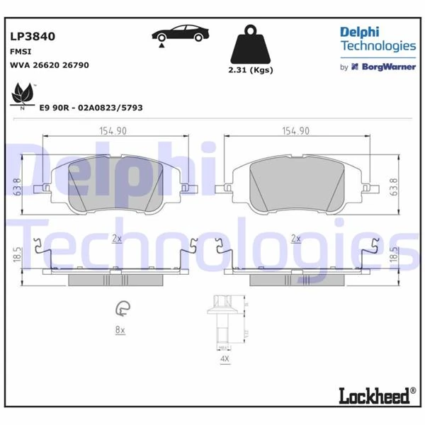 Ön Fren Balatasi Corsa F E 19 Mokka E 20 208 19 2008 19 C4 20 Ds3 18 302mm
