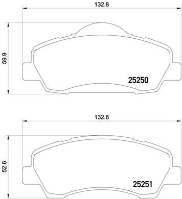 Ön Fren Balatasi Peugeot P301 12 P308 13 Citroen C-Elysee 12 C4 14 266mm