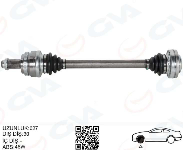 Komple Aks Arka Sol BMW X3 E83 04> 627mm