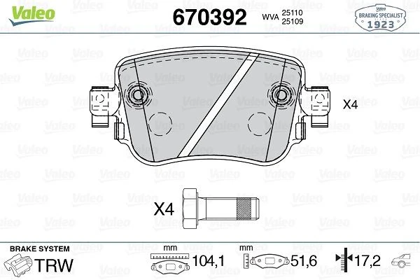 Arka Balata Volkswagen Caddy IV 2.0tdi 15 > Cuuf-Dfsf 104.1x17.2x51.6