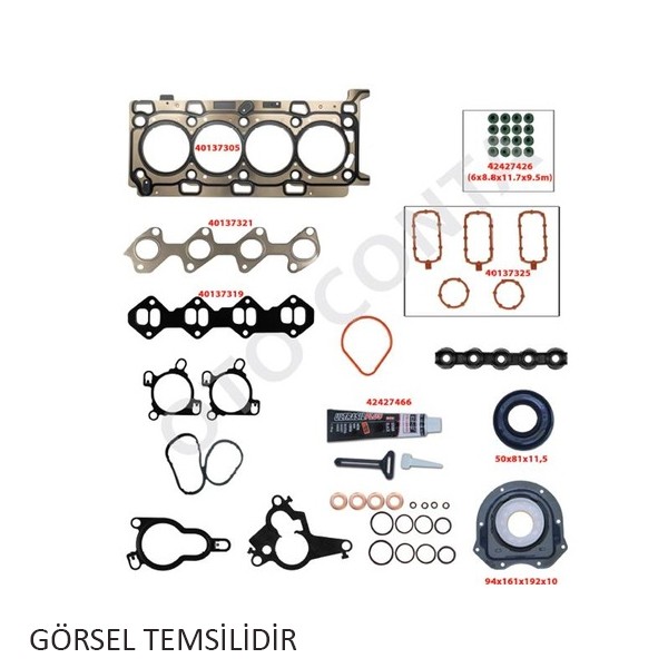 Motor Takım Contasi Keçeli̇ Skc Li̇ Subap Lasti̇kli̇ P301-C-Elysee-C4 1.2 Vti Hmy-Eb2m-Hmz-Eb2f