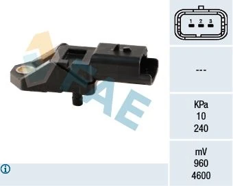 Emme Mani̇fold Basinç Map Sensörü Peugeot P107-P206-P207-P307-P406-P607-P807-P2008-P3008-Partner-Ex Pert-Bibper Citroen C1-C2-C2-C3-C8-Berlingo-Nemo-Jumpy-Xsara 1.4 Hdi Dv4t Ford Fiesta 1.4 Tdci