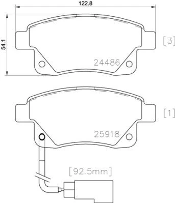 Arka Fren Balatasi Transit V347-V348 06>11 Fisli