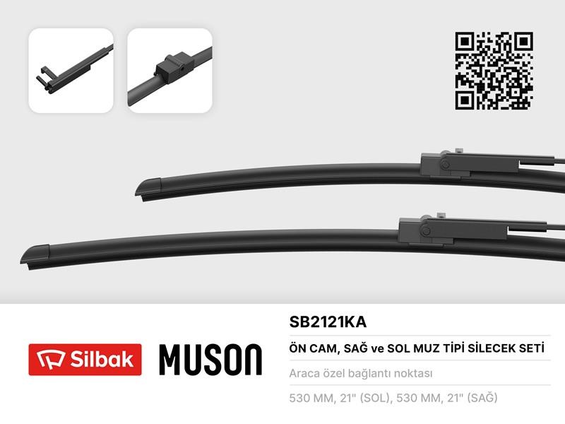 Si̇lecek Süpürgesi̇ 530/530mm Muz Ti̇pi̇ Skoda Super 02-05 Volkswagen Passat 02-05