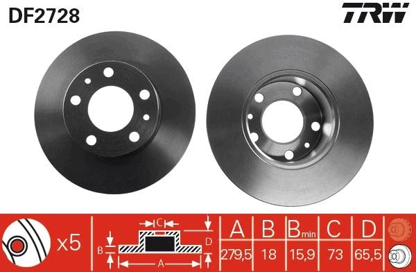 Ön Fren Aynası Boxer 94-4.02 Jumper 94-4.02 Ducato 94/4.02 280x18x5dl 1.4q