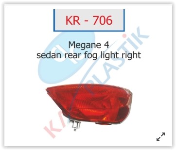 Arka Si̇s Far Lambasi Sağ Megane 4 Sedan Model