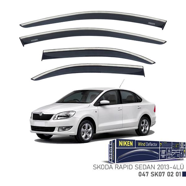 Kromlu Cam Rüzgarliği Skoda Rapid Sedan 2013-4lü