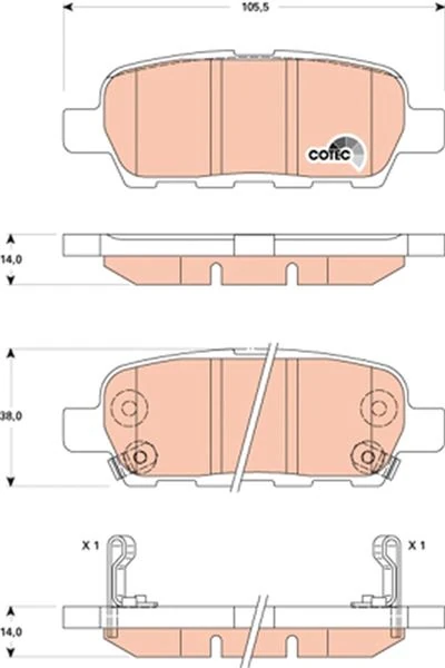Arka Fren Balatasi Nissan Qashqai J10 07 13 X-Trail 07 13 Juke 10 Renault Koleos 08