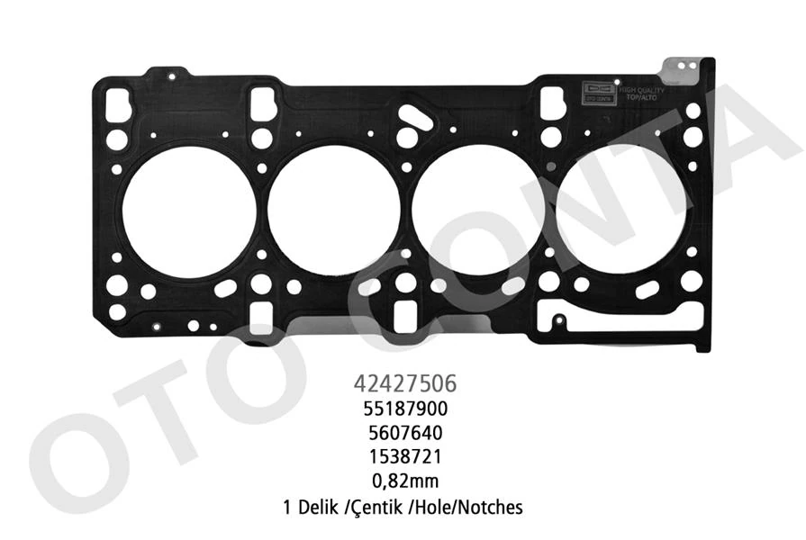 Si̇li̇ndi̇r Kapak Contasi 0.82mm Astra H-Astra J-Corsa C-D-E Meriva A-B Aveo-Linea-Punto-Fiorino-Egea Doblo-Nemo-Bipper 1.3 Cdti Mtj-Dth-Dt-Dte-Dtj-Dtn-Dtr-Jtd-Hdi-Fhz 1 Çenti̇k-55278855