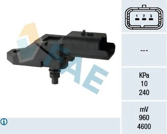 Emme Borusu Basinç Map Sensörü P206-P207-P307-P308-P407-P508-Partner-Berlingo-C2-C3-C4-C5-Jumpy-Expert-Xsara 1.6-2.0hdi̇ Focus-Kuga-Fiesta 1.6-2.0 Tdci
